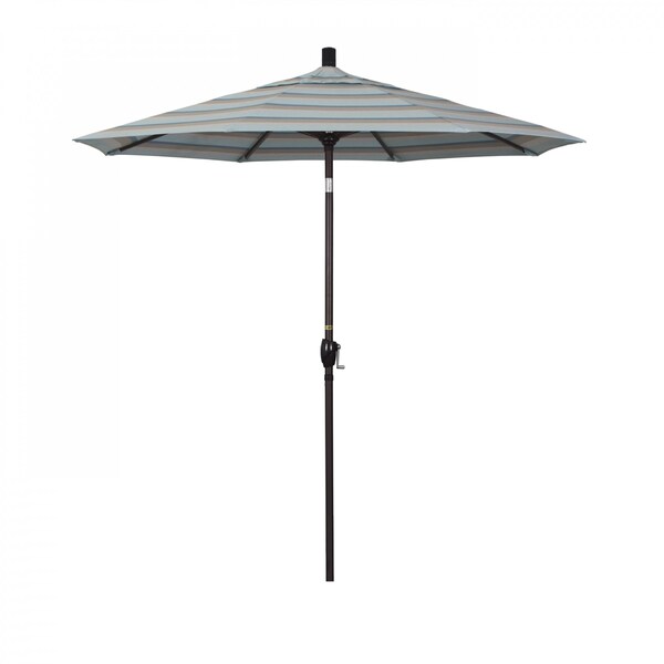 California Umbrella 7.5' Bronze Aluminum Market Patio Umbrella, Sunbrella Gateway Mist 194061338179 - main